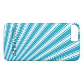 Pazifischer Blauer Farbstreifen Funky Muster Case-Mate iPhone Hülle (Rückseite (Horizontal))