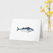 Pazifischer Blaufisch-Logo Karte (Gelbe Blume)