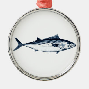 Pazifischer Blaufisch-Logo Ornament Aus Metall