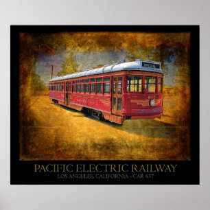 Pazifischer elektrischer BahnStreetcar Poster