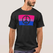 Pazifischer Friedenssyndikprotest Hippie Gay Bisex T-Shirt (Vorderseite)