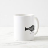 Pazifischer Heilbutt-Logo Kaffeetasse (VorderseiteRechts)
