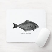 Pazifischer Heilbutt-Logo Mousepad (Mit Mouse)