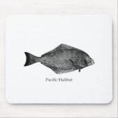 Pazifischer Heilbutt-Logo Mousepad (Vorne)
