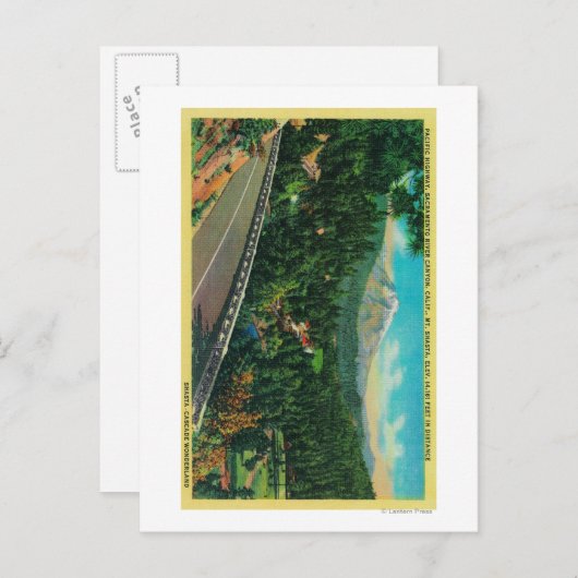Pazifischer Highway mit M. Shasta in Entfernung Postkarte (Vorne/Hinten)