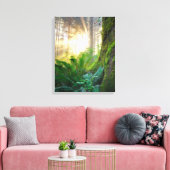 Pazifischer Küstenwald, Oregon Leinwanddruck (Insitu (Wohnzimmer))