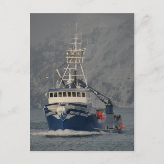 Pazifischer Mariner mit Gefrierspray, Insel Unalas Postkarte (Vorderseite)