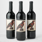 Pazifischer Nordwestart Weinetikett (Flaschen)