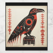 Pazifischer Nordwestart Weinetikett (Einzelnes Label)