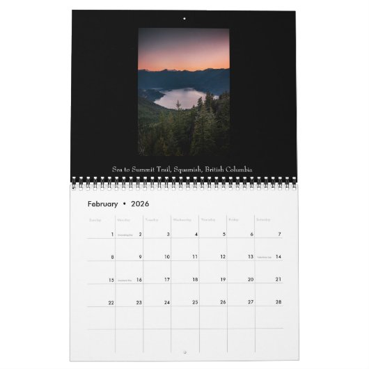 Pazifischer Nordwestkalender 2025-2026 Kalender (Feb 2026)