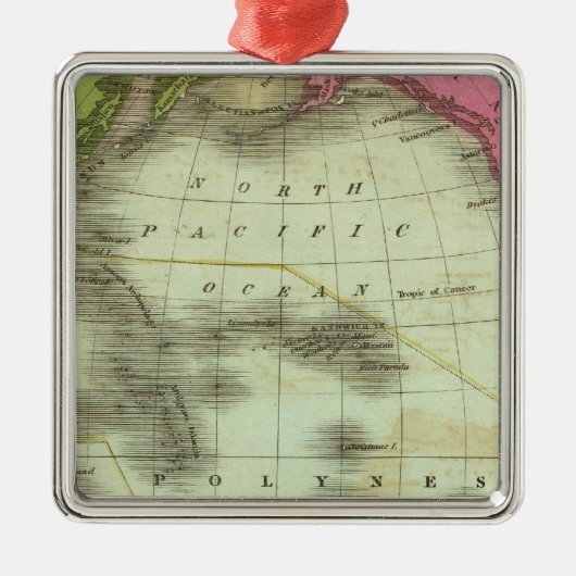 Pazifischer Ozean 6 Silbernes Ornament (Vorne)