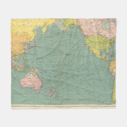 Pazifischer Ozean 9 Fleecedecke (Vorderseite (Horizontal))