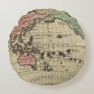 Pazifischer Ozean, britische Inseln Rundes Kissen