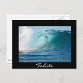 Pazifischer Ozean große Welle brechen in Tahiti Postkarte (Vorne/Hinten)