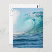 Pazifischer Ozean große Welle brechen vertikale Po Postkarte (Vorne/Hinten)