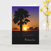 Pazifischer Ozean Sonnenuntergang, Denken Sie an S Karte (Gelbe Blume)