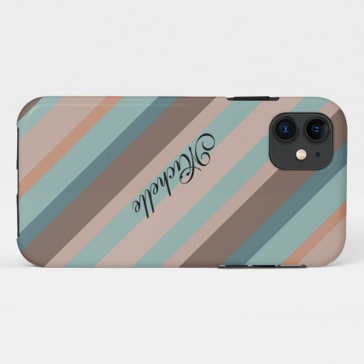 Pazifischer Ozean Streifen Case-Mate iPhone Hülle (Rückseite (Horizontal))