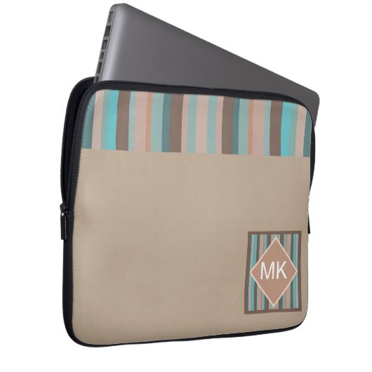 Pazifischer Ozean Streifen Laptopschutzhülle (Vorne Rechts)