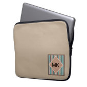 Pazifischer Ozean Streifen Laptopschutzhülle (Vorderseite Links)