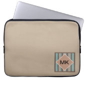 Pazifischer Ozean Streifen Laptopschutzhülle (Vorderseite)