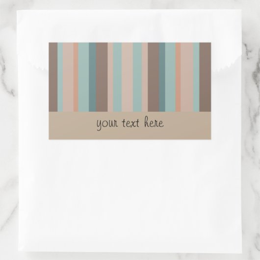 Pazifischer Ozean Streifen Rechteckiger Aufkleber (Tasche)