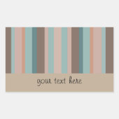 Pazifischer Ozean Streifen Rechteckiger Aufkleber (Vorderseite)