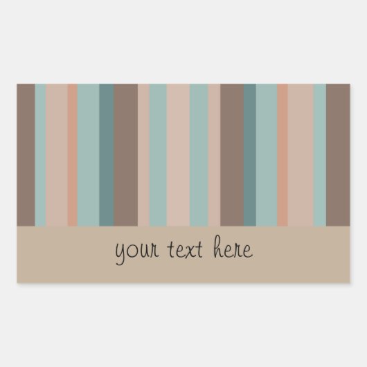 Pazifischer Ozean Streifen Rechteckiger Aufkleber (Vorderseite)