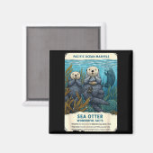 Pazifischer Ozean Wunder Seeotter wunderbare Fakte Magnet (Vorderseite/Rückseite)