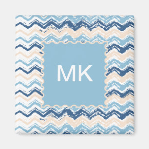 Pazifischer Ozean-Zickzack Muster Magnet