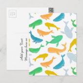 Pazifischer Ozeanwal Wasserfarbe Postkarte (Vorne/Hinten)