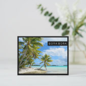 Pazifischer Palmenstrand Postkarte (Stehend Vorderseite)