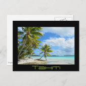 Pazifischer Palmenstrand Postkarte (Vorne/Hinten)