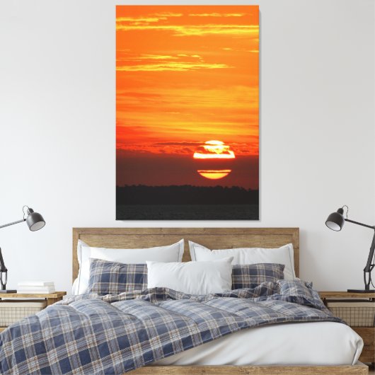 PAZIFISCHER SONNENSATZ 32 x 48 Leinwanddruck (Insitu (Schlafzimmer))