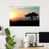 pazifischer Sonnenuntergang Poster (Heimbüro)