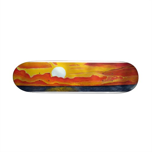 Pazifischer Sonnenuntergang - Surfbrett Skateboard (Horizontal)