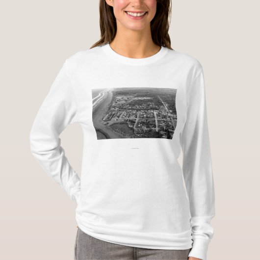 Pazifischer Strand, WA - Luftaufnahme-Fotografie T-Shirt (Vorderseite)