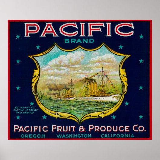 Pazifisches Apfelkernsiegel Poster (Vorne)