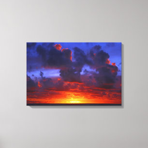 PAZIFISCHES SONNENFEUER 16x24 Leinwanddruck