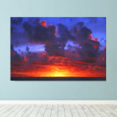 PAZIFISCHES SONNENFEUER 40x60 Leinwanddruck (Insitu (Holzboden))