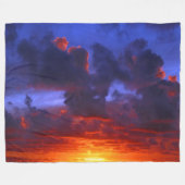 PAZIFISCHES SONNENFEUER FLEECEDECKE (Vorderseite (Horizontal))