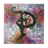 Pazzaria "P" Floral Monogramm Tile Fliese (Vorderseite)