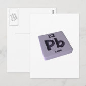 Pb Blei Postkarte (Vorne/Hinten)