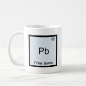 Pb - Eisbär-lustiges Chemie-Element-Symbol Kaffeetasse (Links)