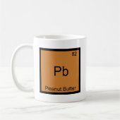 Pb - Erdnussbutter-Chemie-Periodensystem-Symbol Kaffeetasse (Links)