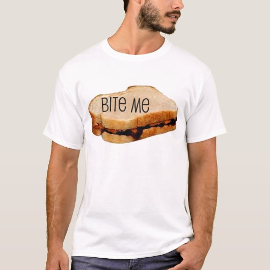 PB&J "BEISSEN MICH" SANDWICH-DRUCK T-Shirt (Vorderseite)