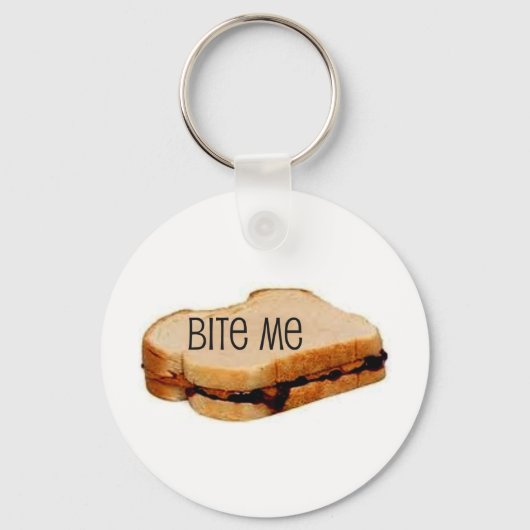 PB&J "BITE ME" SANDWICH PRINT SCHLÜSSELANHÄNGER (Vorderseite)