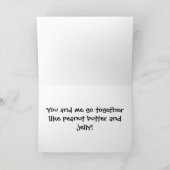 "PB&J Liebe-" Karte (Innenseite)