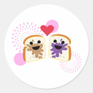 PB&J-Liebe Runder Aufkleber