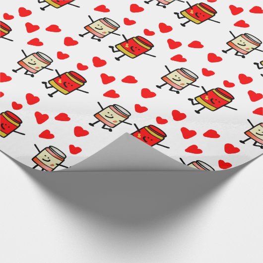 PB&J Liebe-Verpackungs-Papier Geschenkpapier (Ecke)