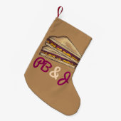 PB&J Peanut Butter und Grape Jelly Sandwich Kleiner Weihnachtsstrumpf (Vorderansicht (hängend))